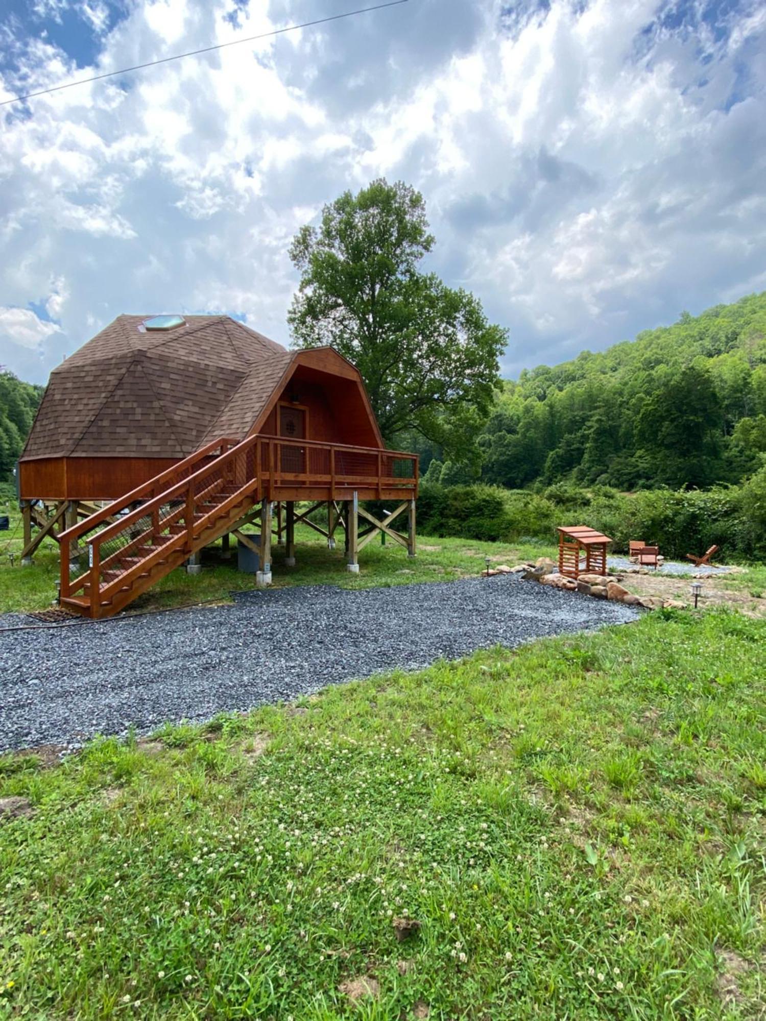 Topton Natahala Glamping Red Dome #23ヴィラ エクステリア 写真