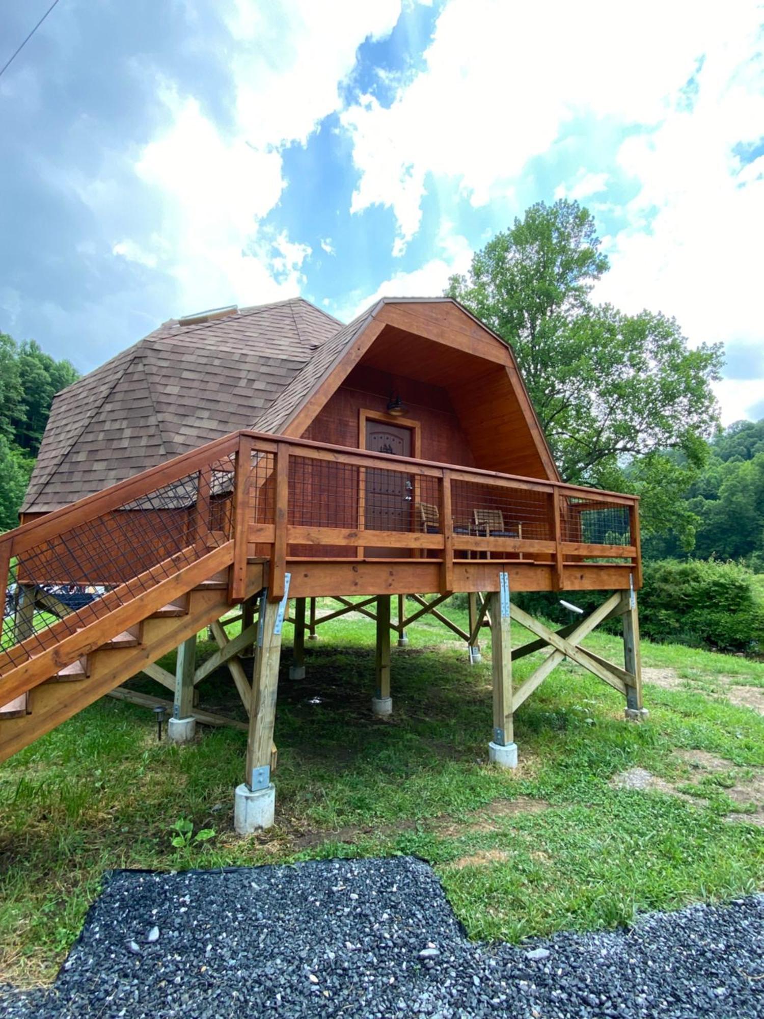 Topton Natahala Glamping Red Dome #23ヴィラ エクステリア 写真